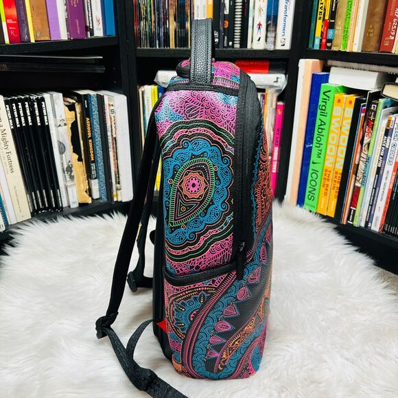 SPRAYGROUND AFRICAN INTELLIGENCE HIGHER REALM BACKPACK / BOOK BAG SANDFLOWER - Picture 5 of 10